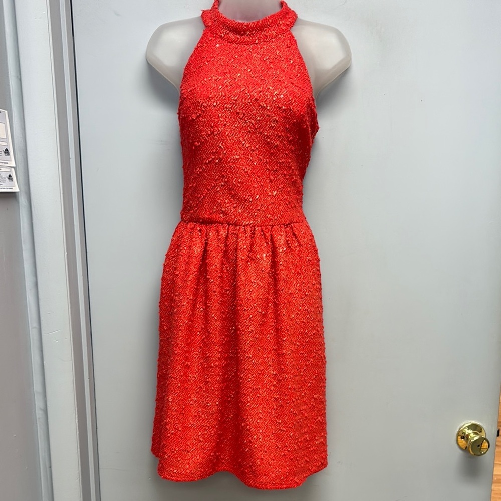 Francesca’s Collection Ark & Co High Neck Sequined Tweed Mini Dress Size Large